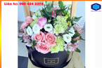 Hộp đựng hoa trang nhã | Vỏ hộp đựng bánh trung thu Đẹp có sẵn | Qua Tang Pha le